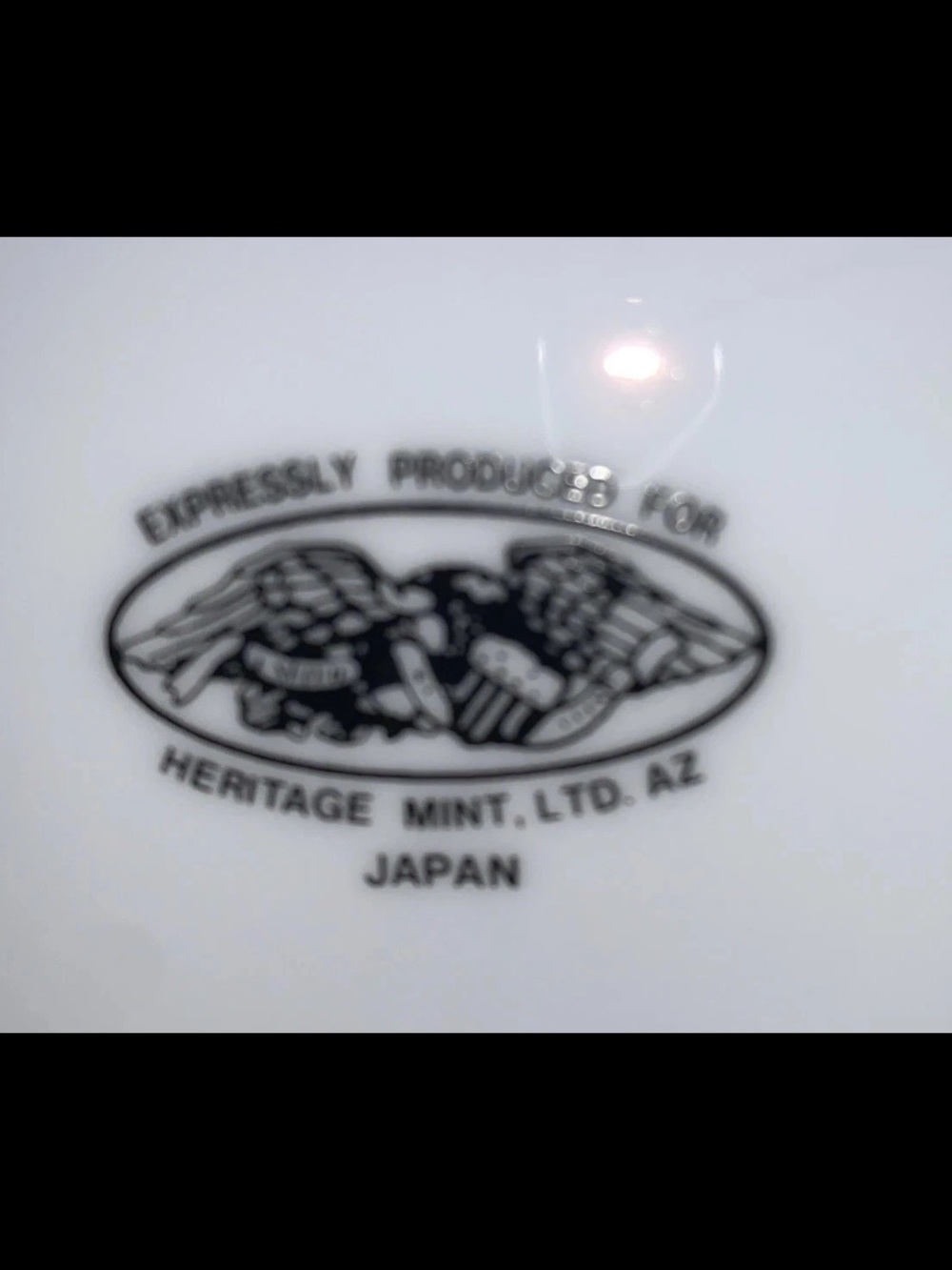 ππ§βπHeritage Mint Japan Peacock Plate Blue Wht Gold Octagon Chinoiserie Vintage - Picture 12 of 12